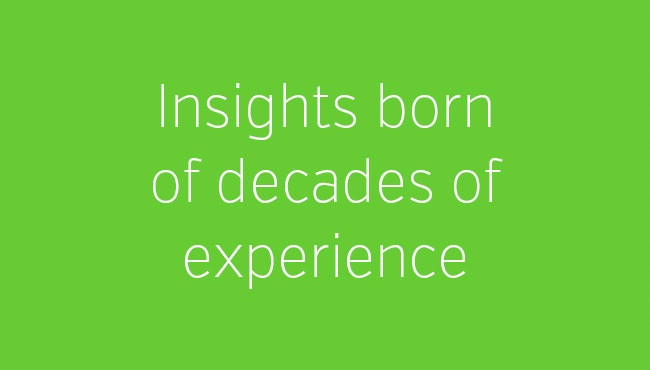 Insights born of decades of experience